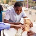 Guests enjoying games at a social restaurant lounge in nairobis agriculture house 1st floor named denim and diamonds Kenya